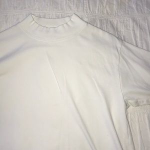 Brandy Melville White mock-neck t shirt